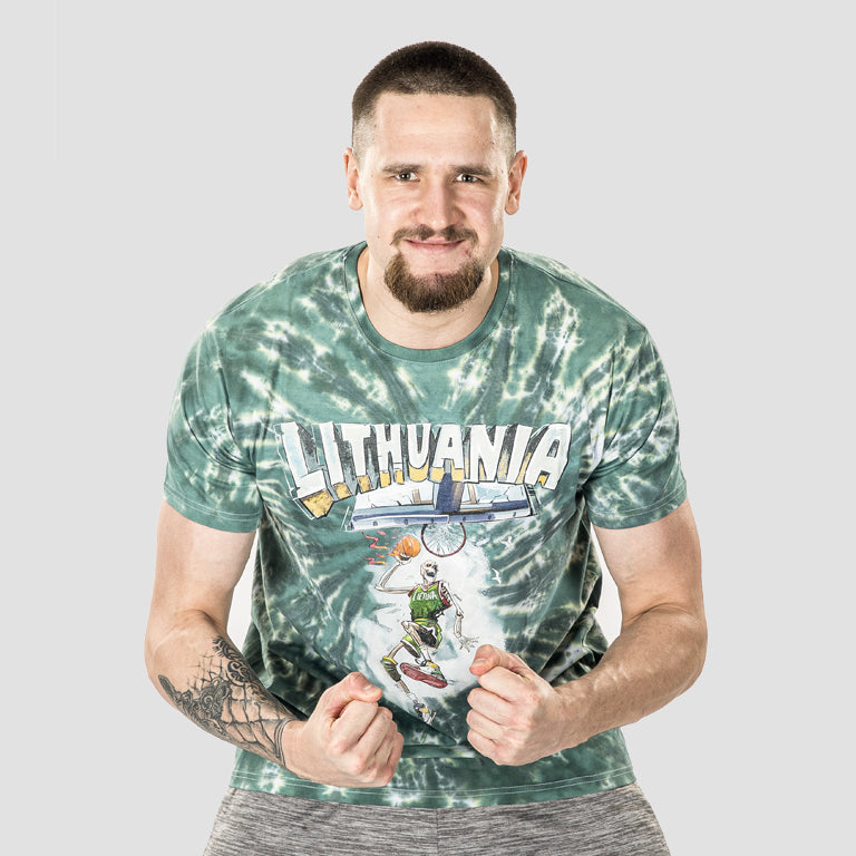 Green tie-dye marškinėliai | Lietuvos krepšinio rinktinė