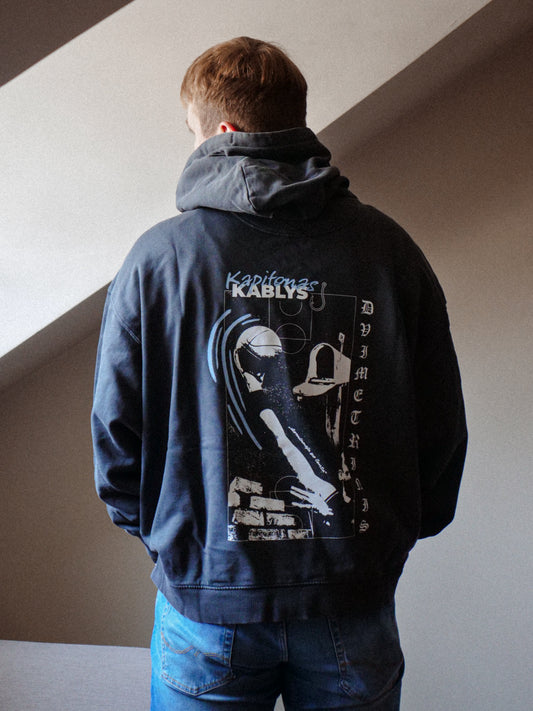 Centriukas | Oversize džemperis su gobtuvu