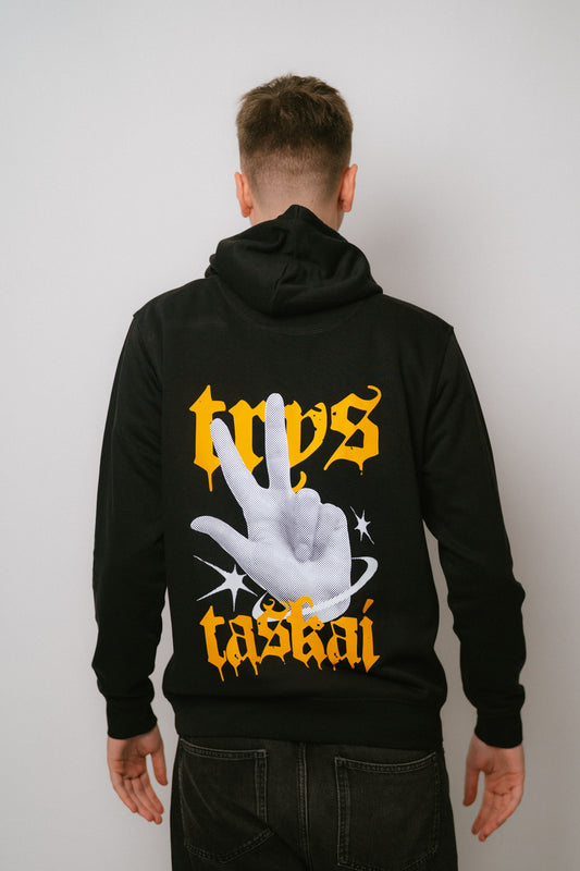 Trys taškai | Džemperis su gobtuvu