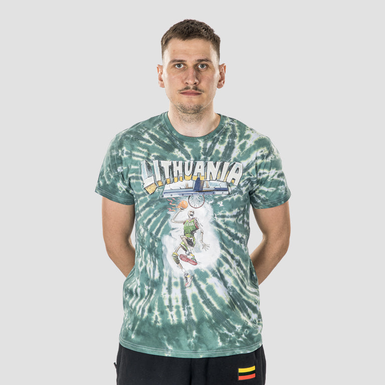 GREEN TIE-DYE MARŠKINĖLIAI | LIETUVOS KREPŠINIO RINKTINĖ